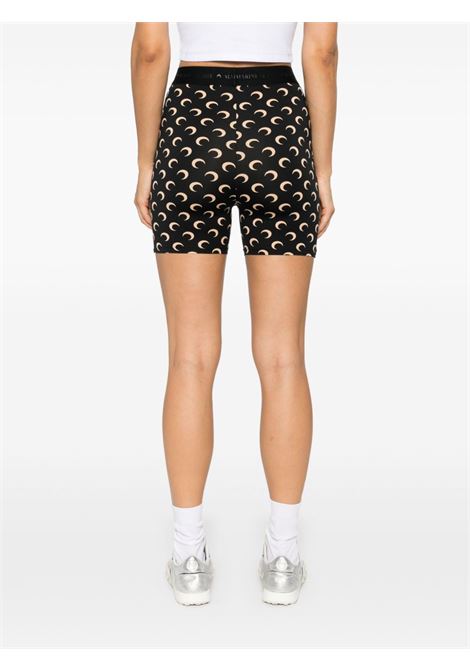 mini short moon jersey donna nero MARINE SERRE | WSH007A CJER0001IT99